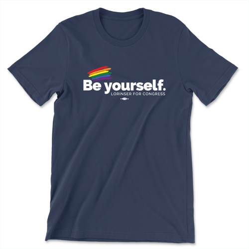 Be Yourself (Unisex & Women's Navy Tee)
