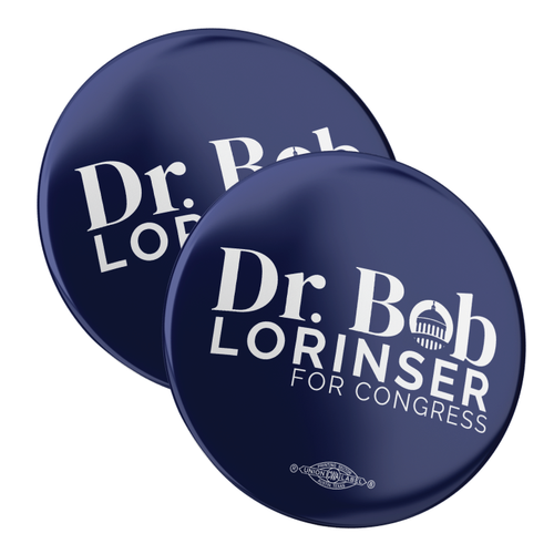 Dr. Bob - Navy (2.25" Pin-Back Button -- Pack Of Two!)