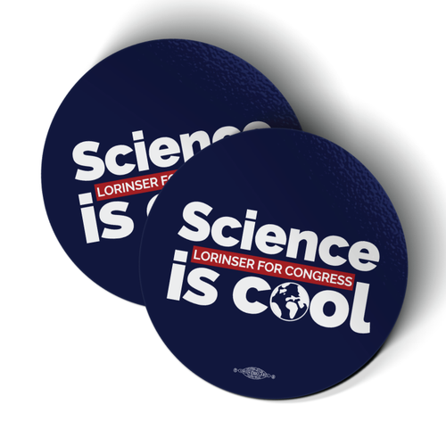 Science Is Cool (4" x 4" Vinyl Sticker -- Pack of Two!)