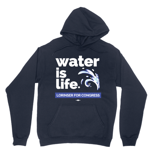 Water Is Life (Navy Pullover Hoodie)