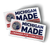 Michigan Made (6" x 2.85" Vinyl Sticker -- Pack of Two!)